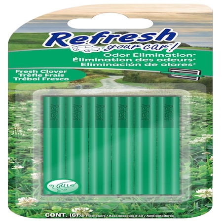 Refresh Your Car Refresh Your Car! Fresh Clover Scent Car Vent Clip Solid 6 pk RHZ274-6AME